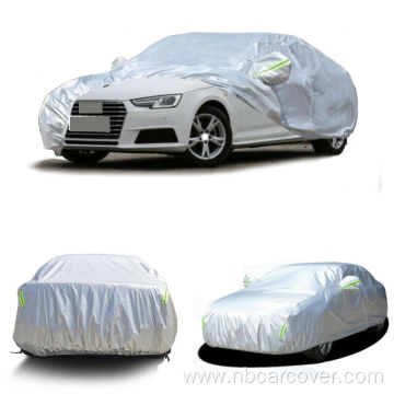 silver aluminum fabrics nylon car cover breathable